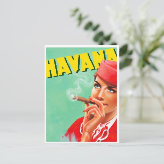 Havana Cuba — briefkaart van oudsher reizen (Staand voorkant)