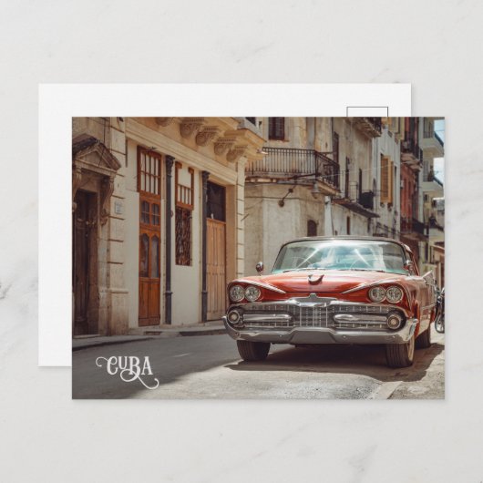 Havana CUBA Car Briefkaart (Voorkant / Achterkant)