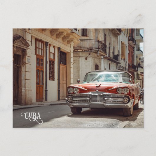 Havana CUBA Car Briefkaart (Voorkant)