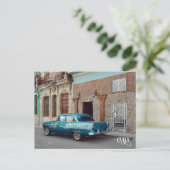 Havana CUBA Car Briefkaart (Staand voorkant)