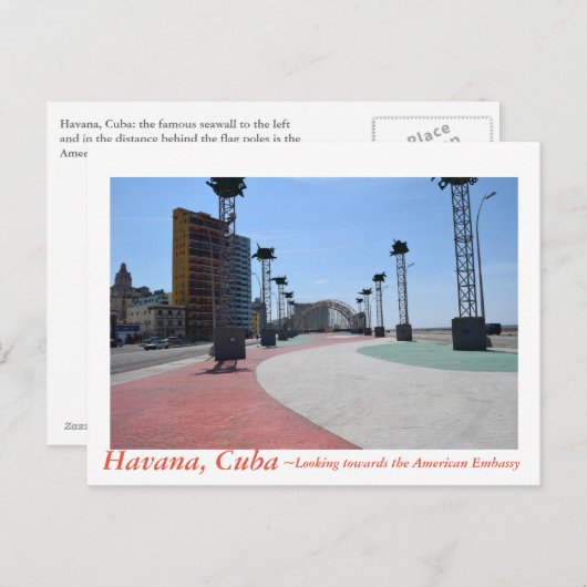 Havana Cuba geconfronteerd met Amerikaanse ambassa Briefkaart (Voorkant / Achterkant)