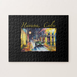 Havana Cuba - Habana Vieja Nachtscène Legpuzzel