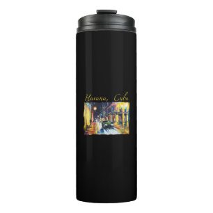 Havana Cuba - Habana Vieja Night Scene Fine Art Thermosbeker