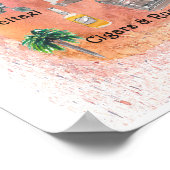 Havana Cuba Illustreerde reiskaart Poster (Hoek)