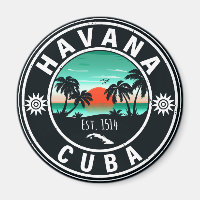 Havana Cuba Island Retro Sunset Souvenirs jaren 60