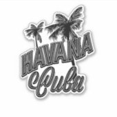 Havana Cuba  letterkunst. Sticker (Voorkant)