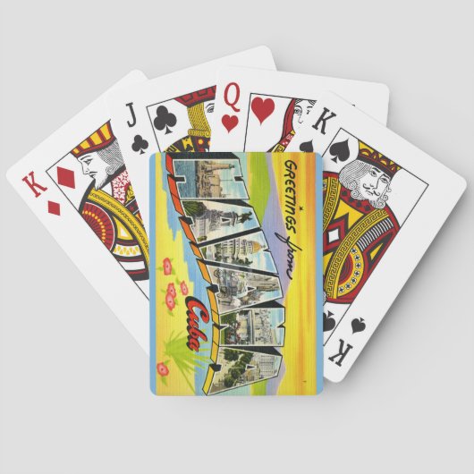  Havana Cuba Postcard Playing Cards Pokerkaarten (Achterkant)