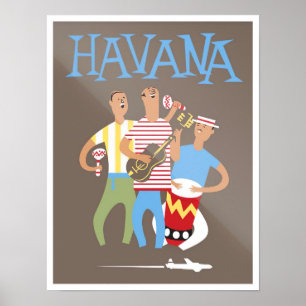 Havana Cuba — poster van oudsher reizen