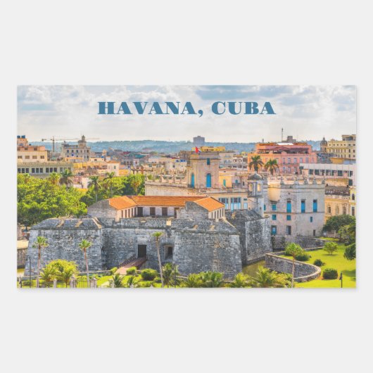 Havana CUBA Rechthoekige Sticker (Voorkant)