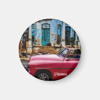 Havana Cuba Red Vintage Car Magneet