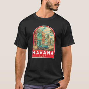 Havana Cuba Reis Kunst Embleem T-shirt