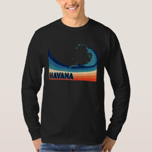 Havana Cuba Retro Surf Sailing & Vist Vacking T-shirt