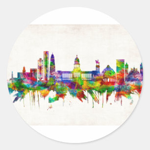 Havana Cuba Skyline Ronde Sticker