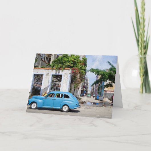 Havana Cuba Taxi Vintage, carte pour notes (Devant)