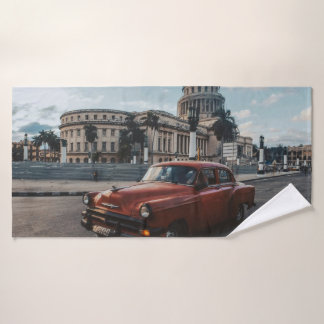 Havana Cuba Vintage Klassieke Auto Badhanddoek