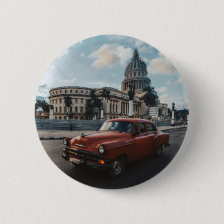 Havana Cuba Vintage Klassieke Auto  Ronde Button 5,7 Cm