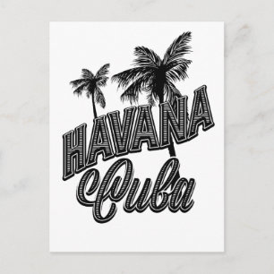 Havana Cuba vintage lettertype kunst. Briefkaart