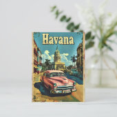 Havana Dromen: Vintage auto Briefkaart (Staand voorkant)