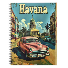 Havana Dromen: Vintage auto Notitieboek