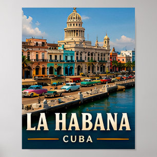 Havana Koloniale Straten en Caribische Ziel Poster