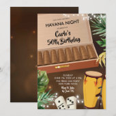 Havana Night Beach Birthday Invitation Kaart (Voorkant / Achterkant)