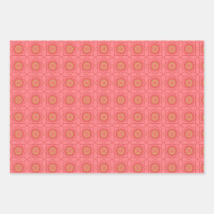Havana Night Cuban Caribbean Coral Tegel Pattern Inpakpapier Vel