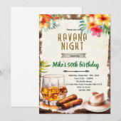 Havana night party invitation (Devant / Derrière)