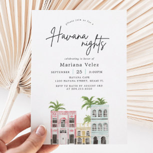 Havana Nights Feest Cubaanse Thema Verjaardag Kaart
