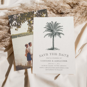Havana Palm Elegant Tropisch Save The Date