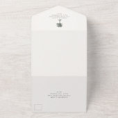 Havana Palm |  palmboom bruiloft All In One Uitnodiging (Buitenkant)