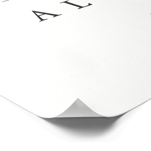 Havana Palm |  palmboom bruiloft welkom Poster (Hoek)