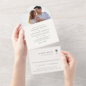 Havana Palm |  palmboom foto bruiloft All In One Uitnodiging (Afscheurbaar)