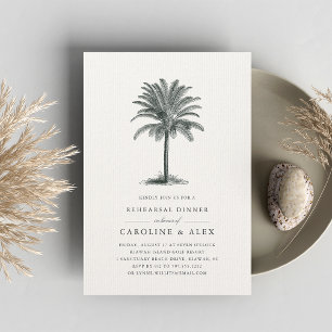 Havana Palm repesial Dinner Invitation Kaart