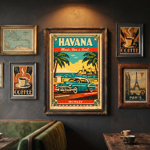 Havana Vintage Reisposter – Retro Cuba Kunst aan d