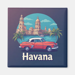 Havana Vintage Retro Reizen Magneet