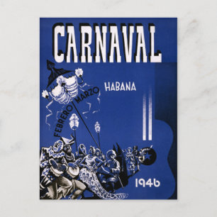 Havana Vintage Travel Poster teruggezet Briefkaart