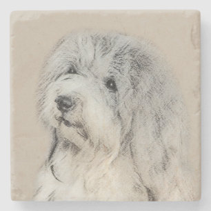 Havanees (Gold Sable) schilderen - Originele Dog A Stenen Onderzetter