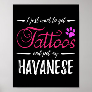 Havanees Hondenliefhebber Tattoo Funny Dog Mom Gif Poster