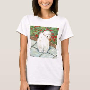 Havanees in papavers printplaten en kaarten t-shirt