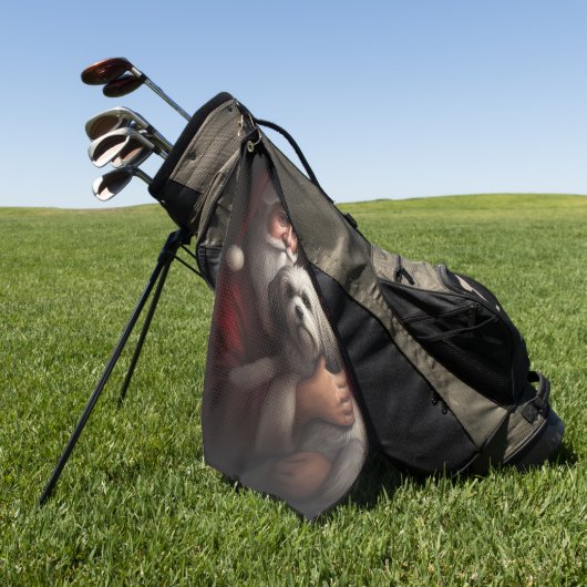 Havanees met Sinterklaas Feestelijke Kerstmis Golfhanddoek (Groen)