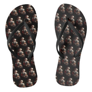 Havanees met Sinterklaas Feestelijke Kerstmis Teenslippers