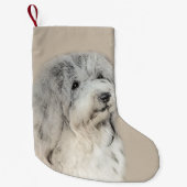 Havanees schilderen (Gold Sable) - Oorspronkelijke Kleine Kerstsok (Voorkant)