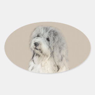 Havanees schilderen (Gold Sable) - Oorspronkelijke Ovale Sticker