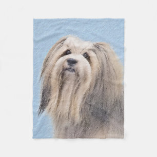 Havanees (zilver) schilderen - Kute Original Dog A Fleece Deken