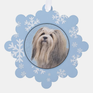 Havanees (zilver) schilderen - Kute Original Dog A Ornament Kaart