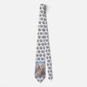 Havanees (zilver) schilderen - Kute Original Dog A Stropdas