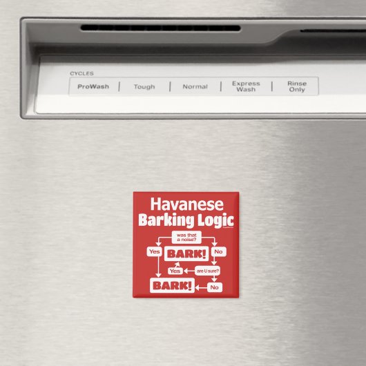 Havanese Barking Logic Magneet (Insitu (Vaatwasser))