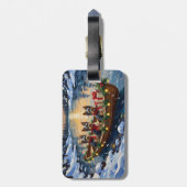 Havanese Christmas Boat Holiday Bagagelabel (Achterkant verticaal)