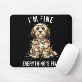 Havanese Christmas I'm Fine Everything Is Fine  Muismat (Met muis)