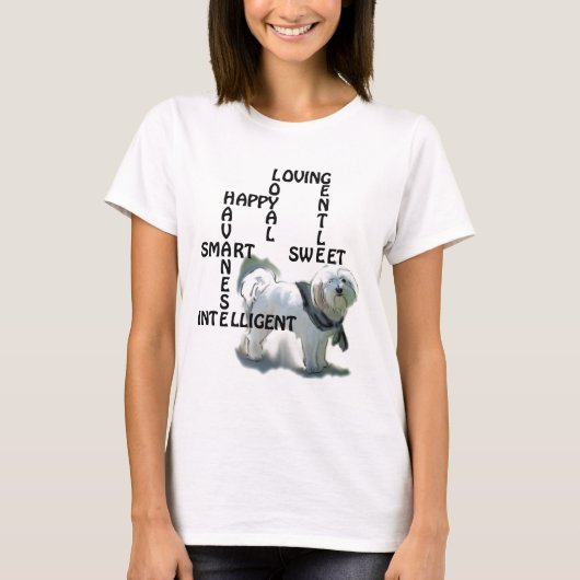 Havanese_crossword T-shirt (Voorkant)